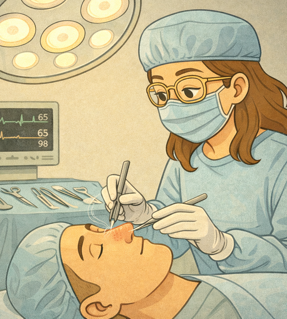 Chirurgie dermatologique Dr Marie Moniere, spécialiste ORL