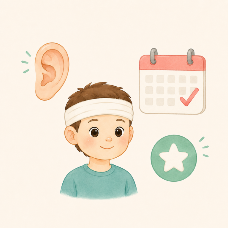 Chirurgie des oreilles - enfant otoplastie opération des oreilles décollées 3