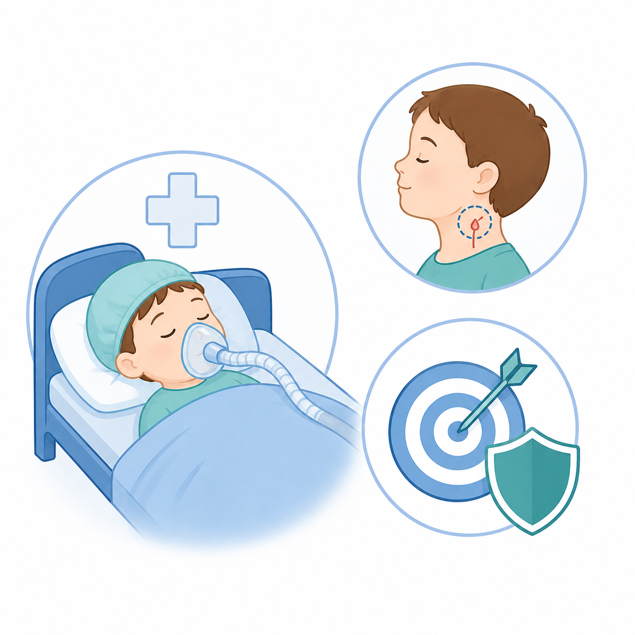 Comment se déroule l’opération ? chirurgie enfant kyste ou la fistule de la 2e fente branchiale